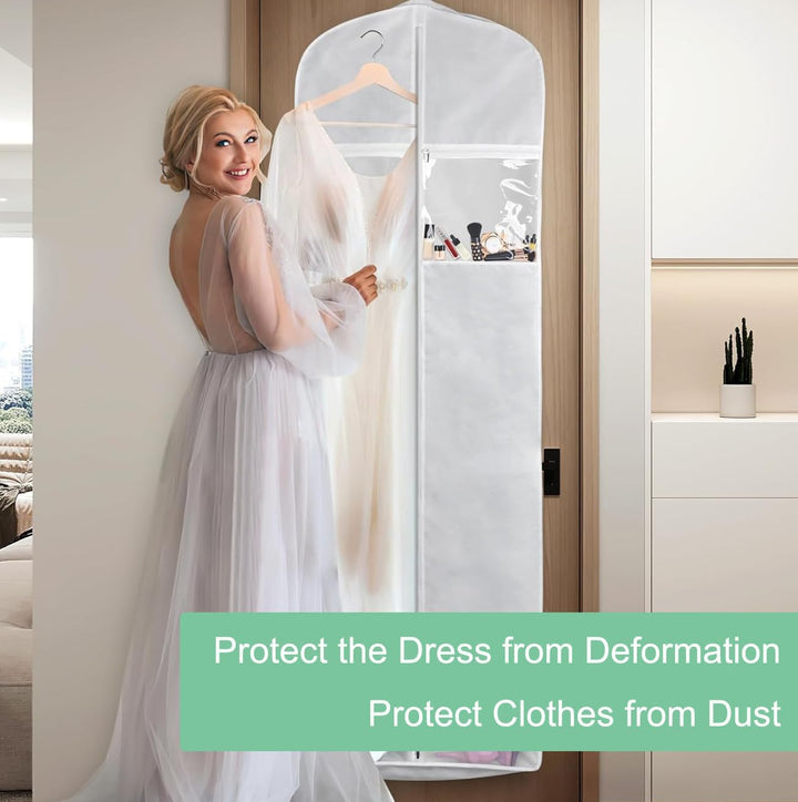 Kalsten | Full-Length Wedding Dress Storage Set – Dustproof Bridal Gown Cover (1+1 FREE)