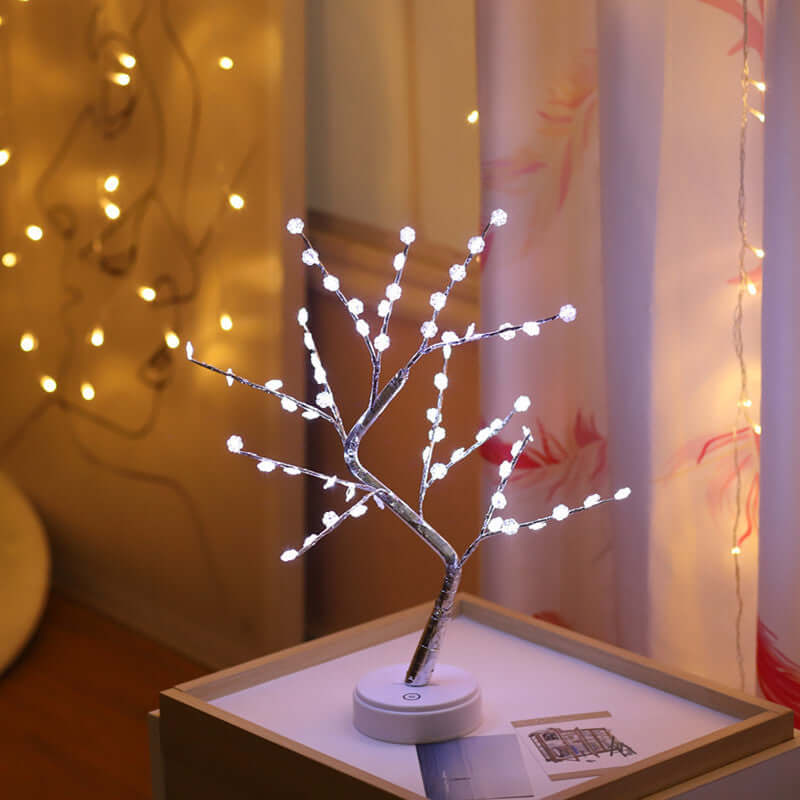 LED USB Fire Tree Light Copper Wire Table Lamps Night Light | Kalsten