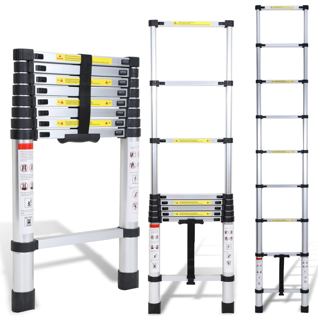 Telescopic Ladder Aluminum Load capacity up to 150kg 2.6m-5m | Kalsten