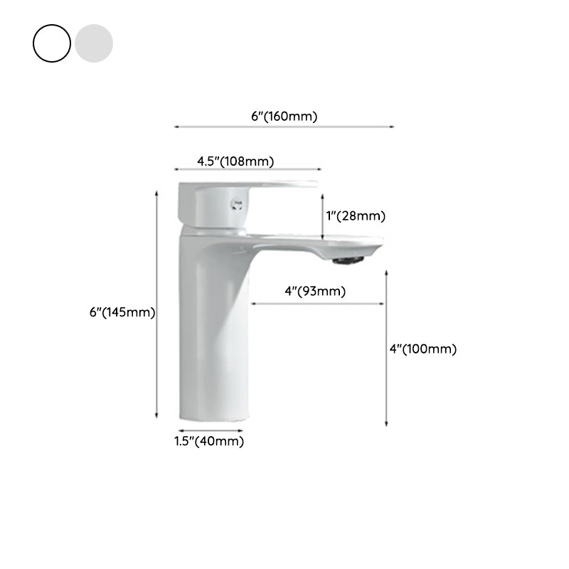 Kalsten | Bathroom Sink Faucet Lever Handle Brass Monochrome Bathroom Faucet