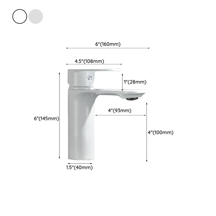 Kalsten | Bathroom Sink Faucet Lever Handle Brass Monochrome Bathroom Faucet