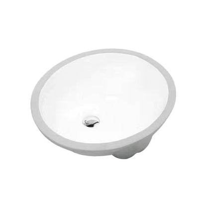 Kalsten | Modern Under-mount Sink Oval Porcelain with Pop-Up Drain Sink
