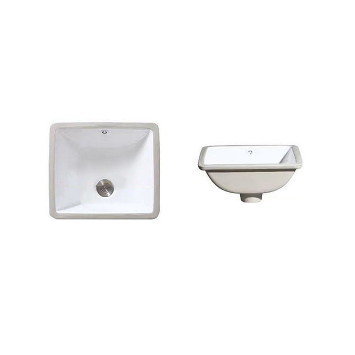 Kalsten | Modern Under-mount Sink Oval Porcelain with Pop-Up Drain Sink