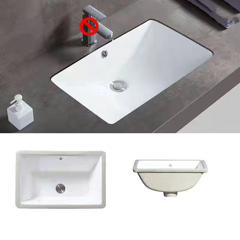 Kalsten | Modern Under-mount Sink Oval Porcelain with Pop-Up Drain Sink