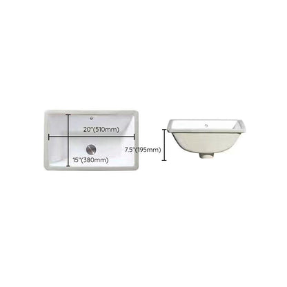 Kalsten | Modern Under-mount Sink Oval Porcelain with Pop-Up Drain Sink