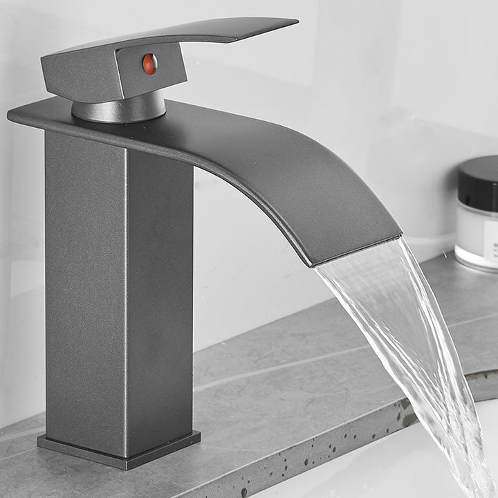 Kalsten | Modern Bathtub Faucet Waterfall Spout Lever Handle Brass Sink Faucet