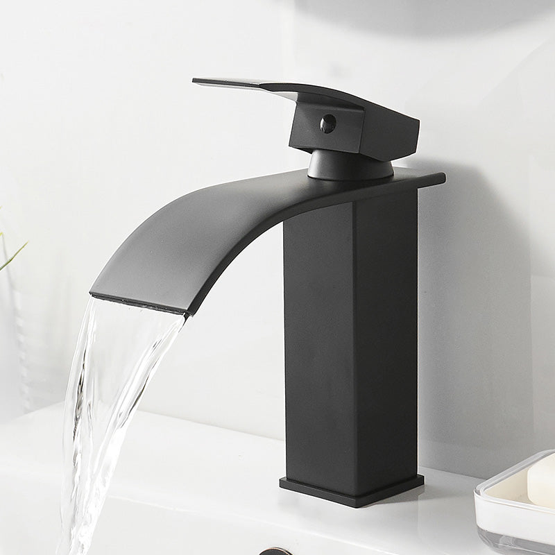Kalsten | Modern Bathtub Faucet Waterfall Spout Lever Handle Brass Sink Faucet