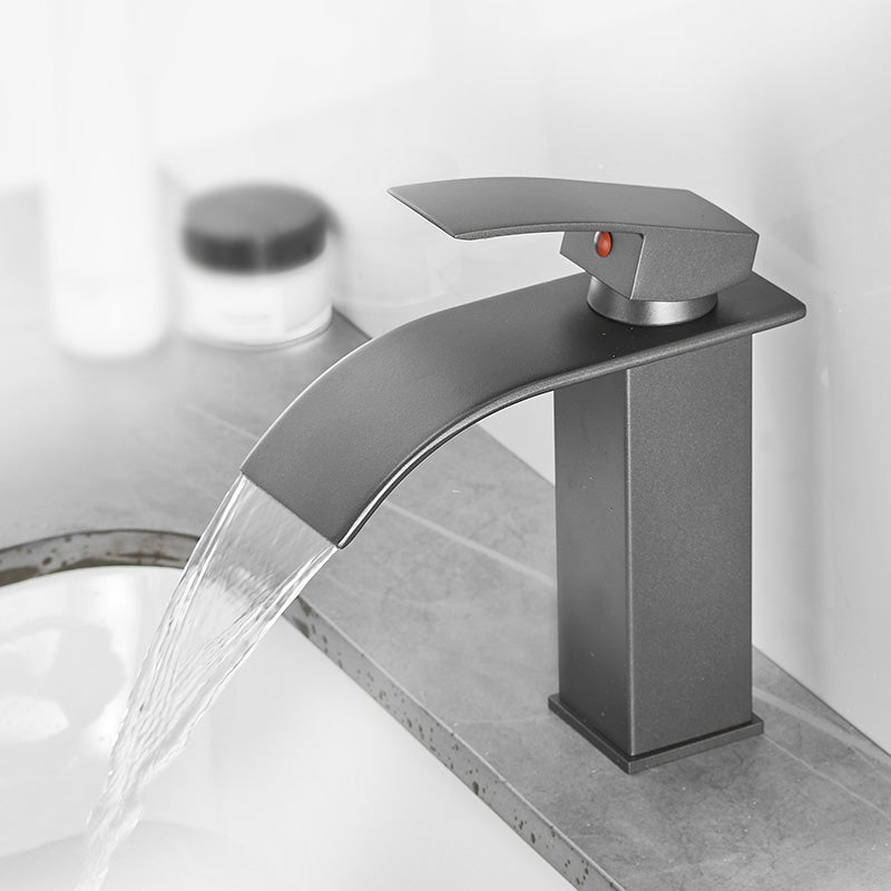 Kalsten | Modern Bathtub Faucet Waterfall Spout Lever Handle Brass Sink Faucet