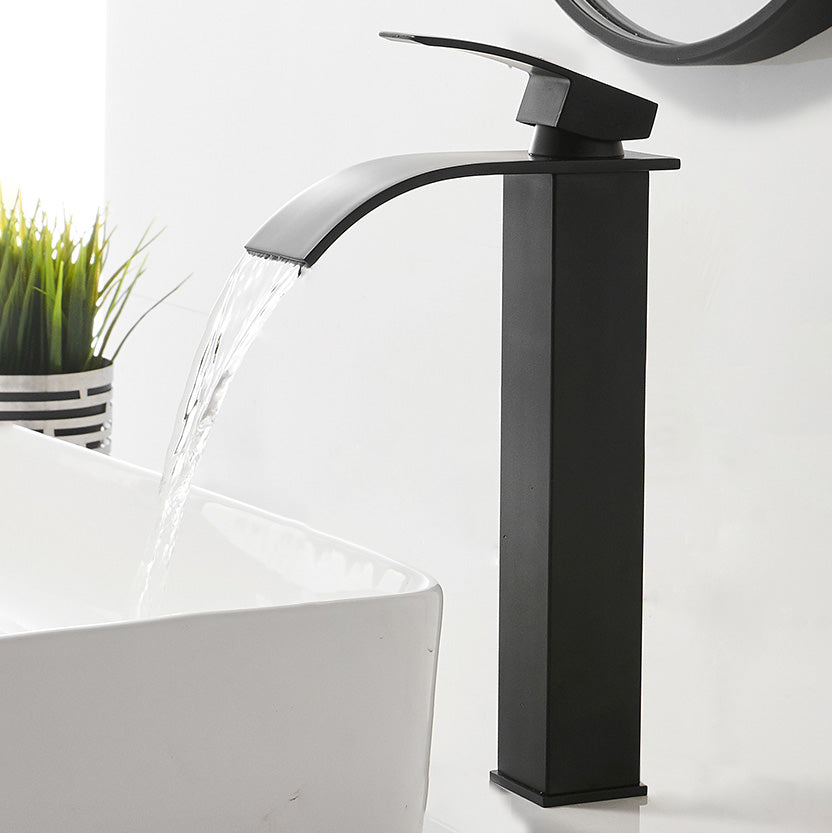 Kalsten | Modern Bathtub Faucet Waterfall Spout Lever Handle Brass Sink Faucet