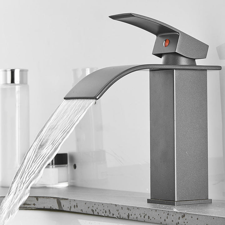Kalsten | Modern Bathtub Faucet Waterfall Spout Lever Handle Brass Sink Faucet