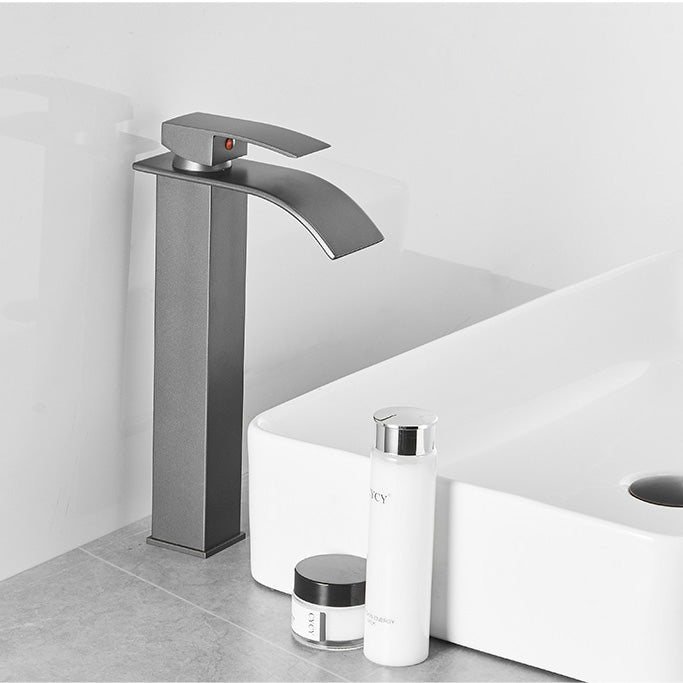 Kalsten | Modern Bathtub Faucet Waterfall Spout Lever Handle Brass Sink Faucet