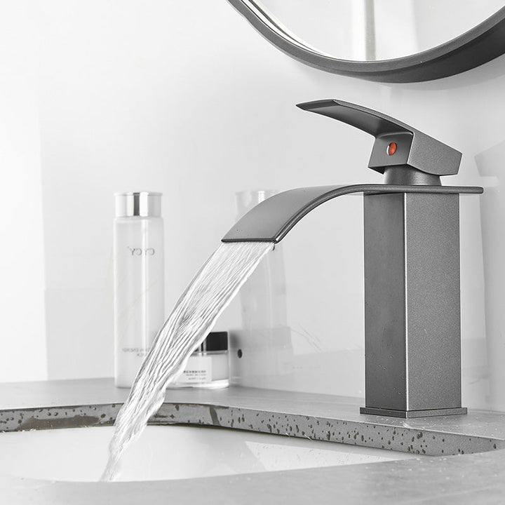 Kalsten | Modern Bathtub Faucet Waterfall Spout Lever Handle Brass Sink Faucet