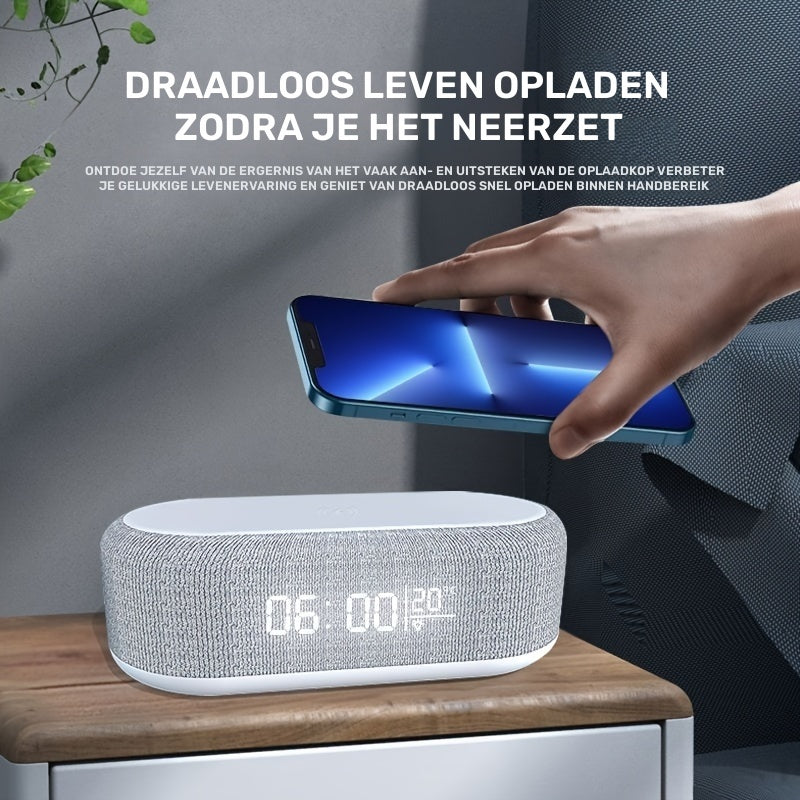 Wireless Charging Station | With Alarm Clock and Temperature Display | Kalsten
