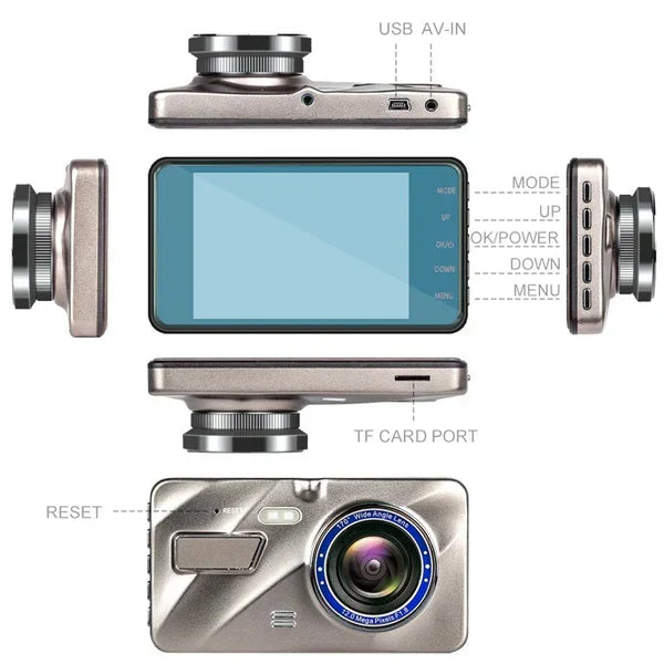Kalsten | Wireless Front And Rear Dash Cam Dashboard Camera For Car With Night Vision