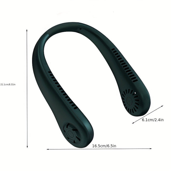 1pc Hands-Free Portable Neck Fan - Rechargeable, Leafless, and USB Powered - Perfect for Desk and Travel Use | Kalsten