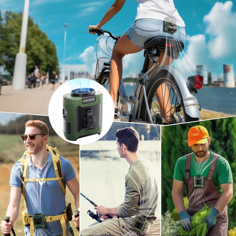 Portable belt fan with USB charging | Kalsten