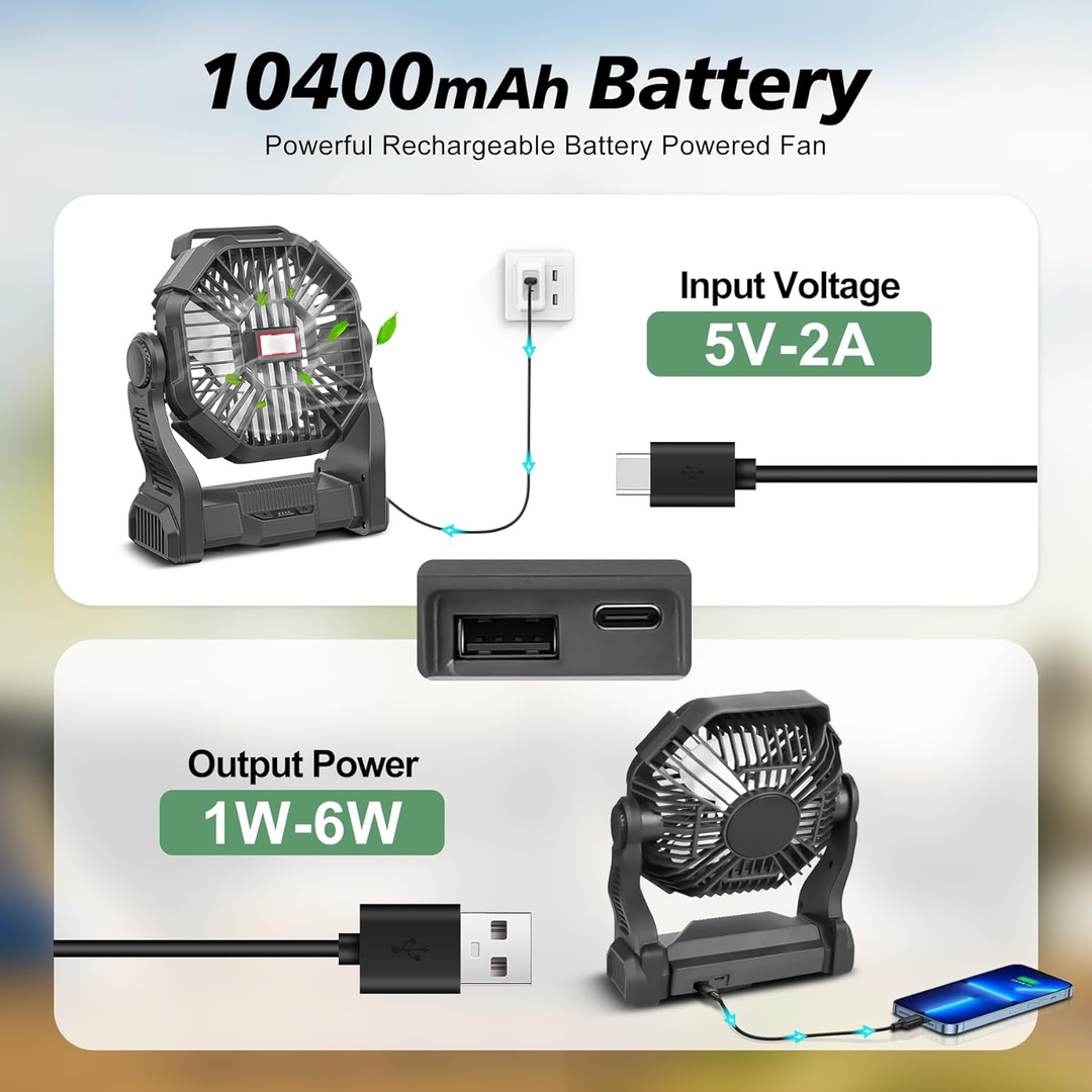 Portable Rechargeable Camping Fan | Kalsten