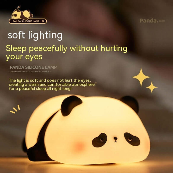 Panda Night Lights For Kids Cute Animal Silicone Timing Rechargeable Lamp Cartoon Panda Bedroom Decoration Kids Boys Girls Gift | Kalsten