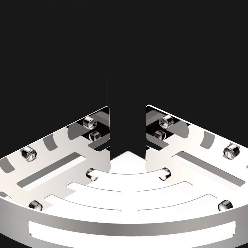 Kalsten | Polished Chrome Modern Bathroom Accessory Set Stainless Steel Triangular Bath Shelf