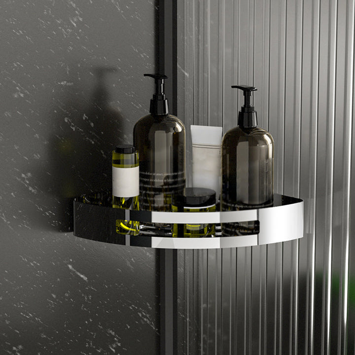 Kalsten | Polished Chrome Modern Bathroom Accessory Set Stainless Steel Triangular Bath Shelf