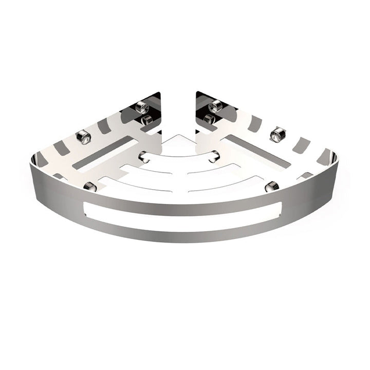Kalsten | Polished Chrome Modern Bathroom Accessory Set Stainless Steel Triangular Bath Shelf