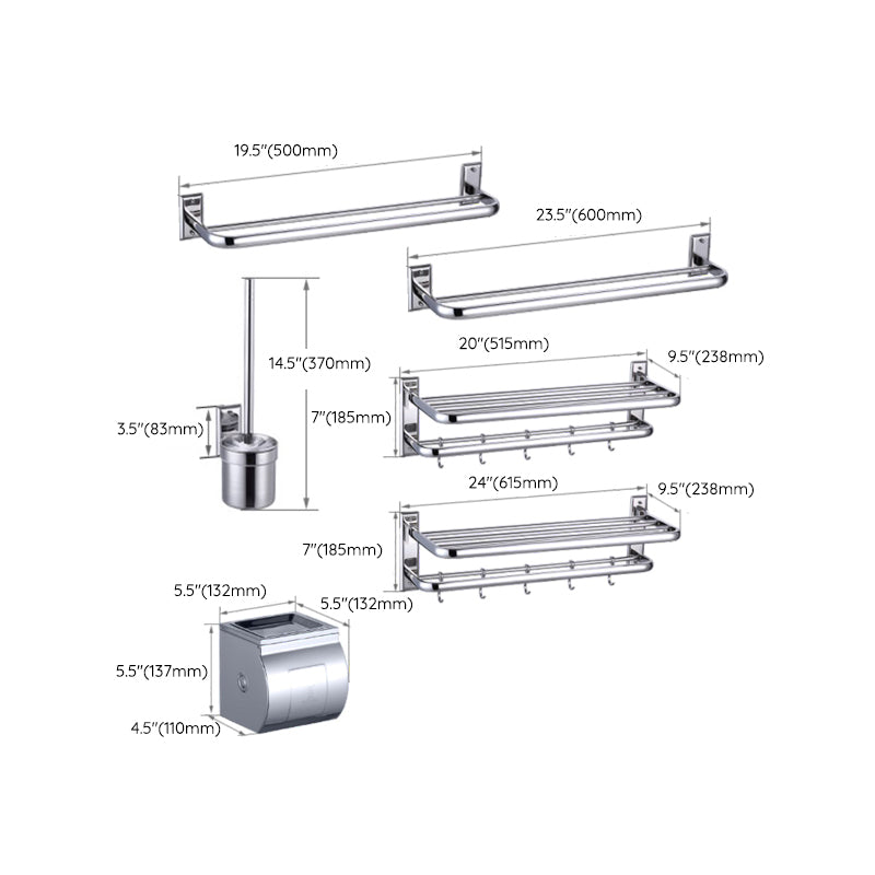 Kalsten | Silver Contemporary Bathroom Accessories As Individual Pieces Or As A Set