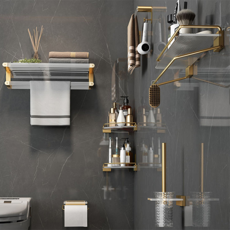 Kalsten | Modern Bathroom Accessory Set Bathroom Shelf Gold Towel Holder Bathroom Hardware Set
