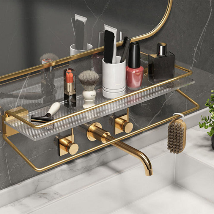 Kalsten | Modern Bathroom Accessory Set Bathroom Shelf Gold Towel Holder Bathroom Hardware Set