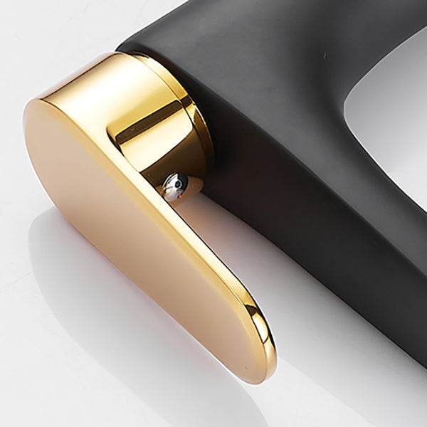 Black & Gold Vessel Sink Mixer Tap