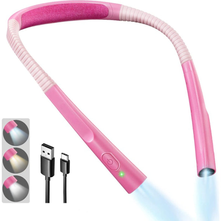 Kalsten | LED Neck Reading Lamp, Book Light for Reading in Bed, 3 Colors, 6 Brightness Levels, Flexible Arm, Rechargeable, Durable, Perfect for Reading, Knitting, Camping, Repairing