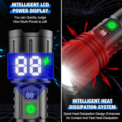 BEAMFORCE X100 – LED flashlight with 100,000 lumens, 5 lighting modes and power bank function
