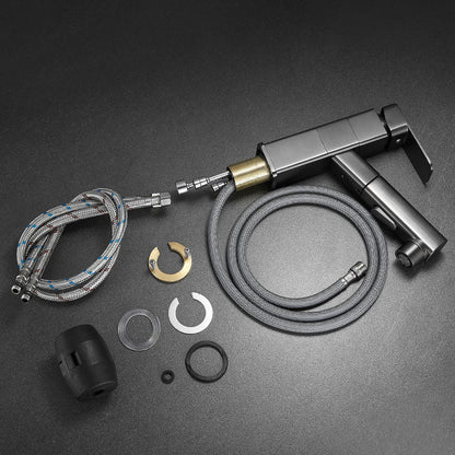 BowLift | Bathroom Vessel Faucet Swivel Spout Single Handle Faucet with Pull-Out Spray Head