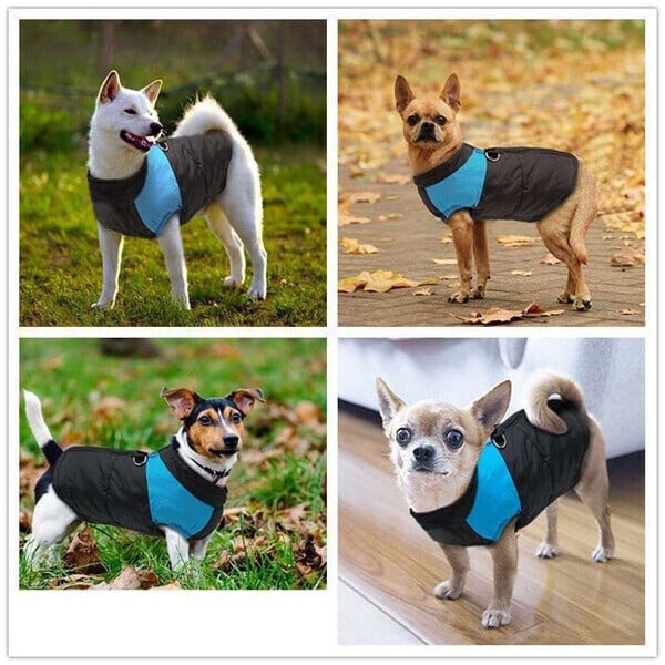 Winter Warm Waterproof Dog Vest with Zipper (Size S-7XL)