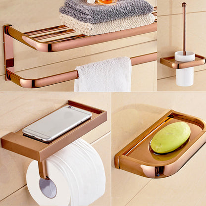 BowLift | 6-piece Bathroom Accessory Set Vintage Brass Bath Hardware Set