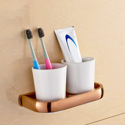 BowLift | 6-piece Bathroom Accessory Set Vintage Brass Bath Hardware Set