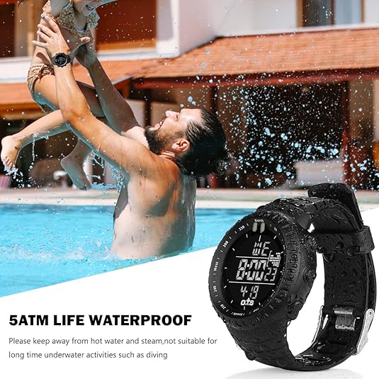 Kalsten | Henry Waterproof Men’s Digital Sports Watch – Shockproof, Tactical & LED Backlit Outdoor Timepiece