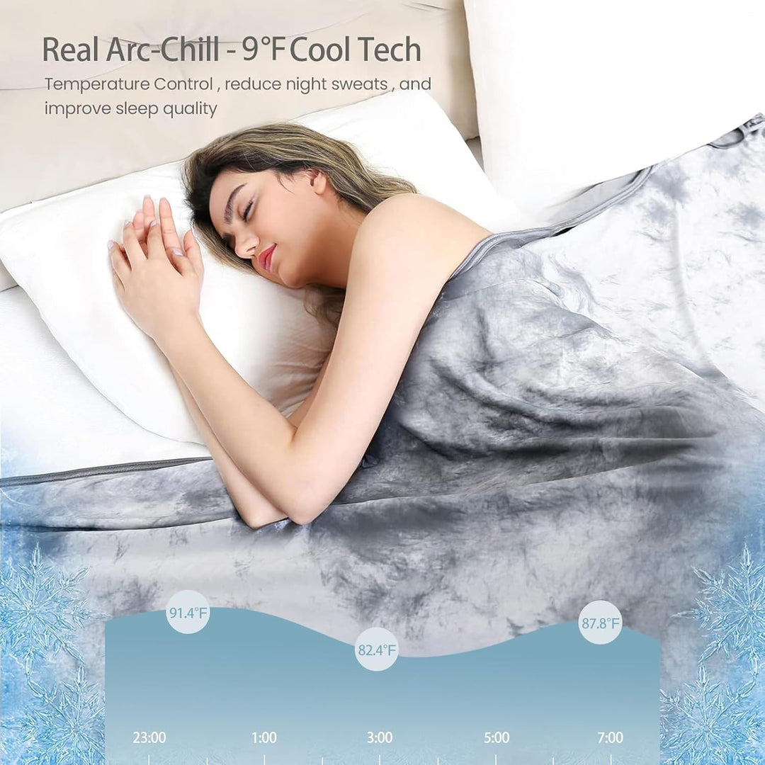 Tie-Dye Cooling Blanket – Q-Max > 0.5, Double-Sided & Stylish Color Gray | Kalsten