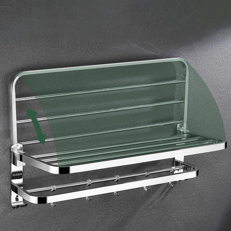 Kalsten | Contemporary bathroom accessory set made of chrome-plated stainless steel with bathrobe hooks/towel rail