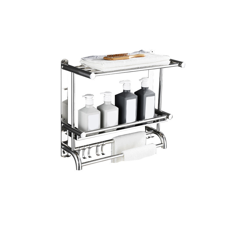 Kalsten | Contemporary bathroom accessory set made of chrome-plated stainless steel with bathrobe hooks/towel rail