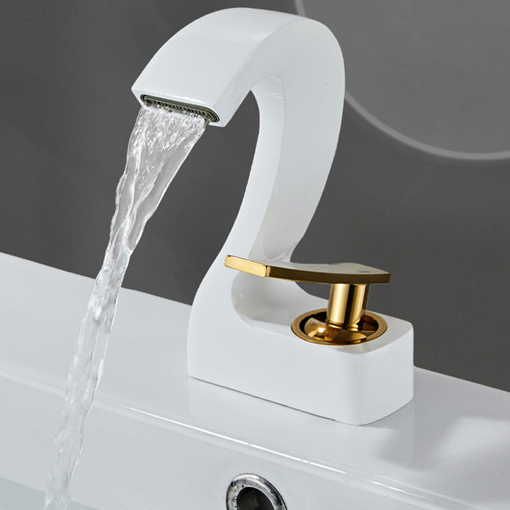 Kalsten | Modern Single-Lever Basin Faucet Bathroom Brass Central Faucet