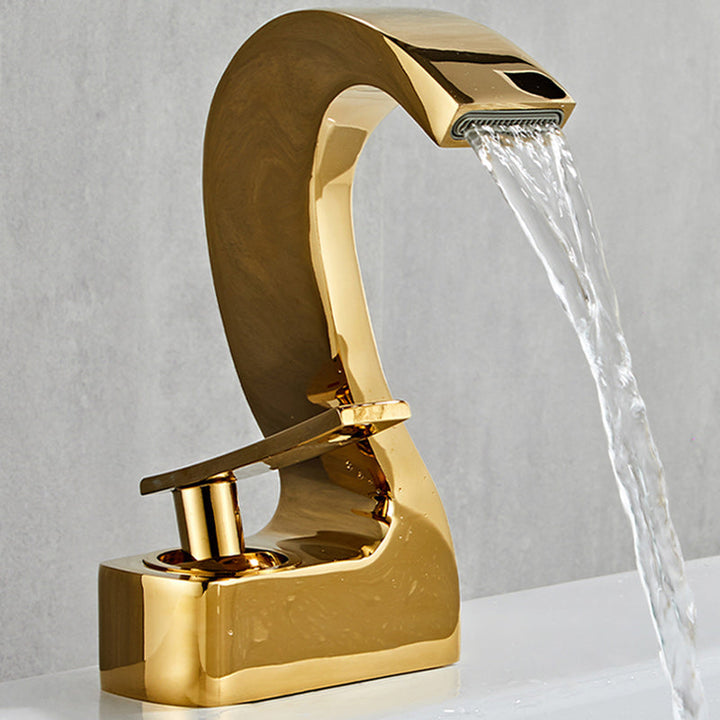 Kalsten | Modern Single-Lever Basin Faucet Bathroom Brass Central Faucet