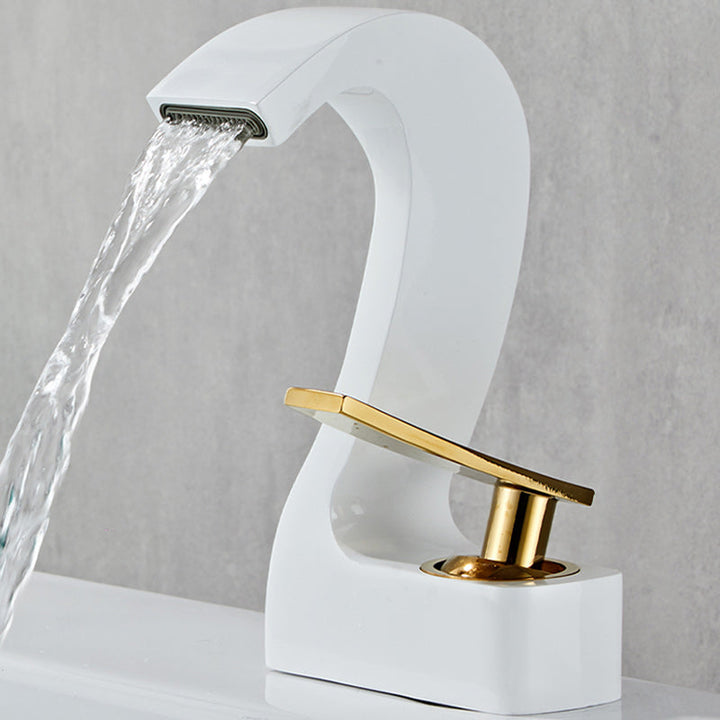 Kalsten | Modern Single-Lever Basin Faucet Bathroom Brass Central Faucet