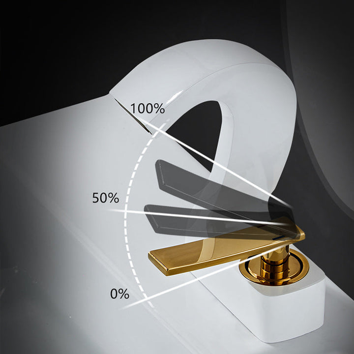 Kalsten | Modern Single-Lever Basin Faucet Bathroom Brass Central Faucet
