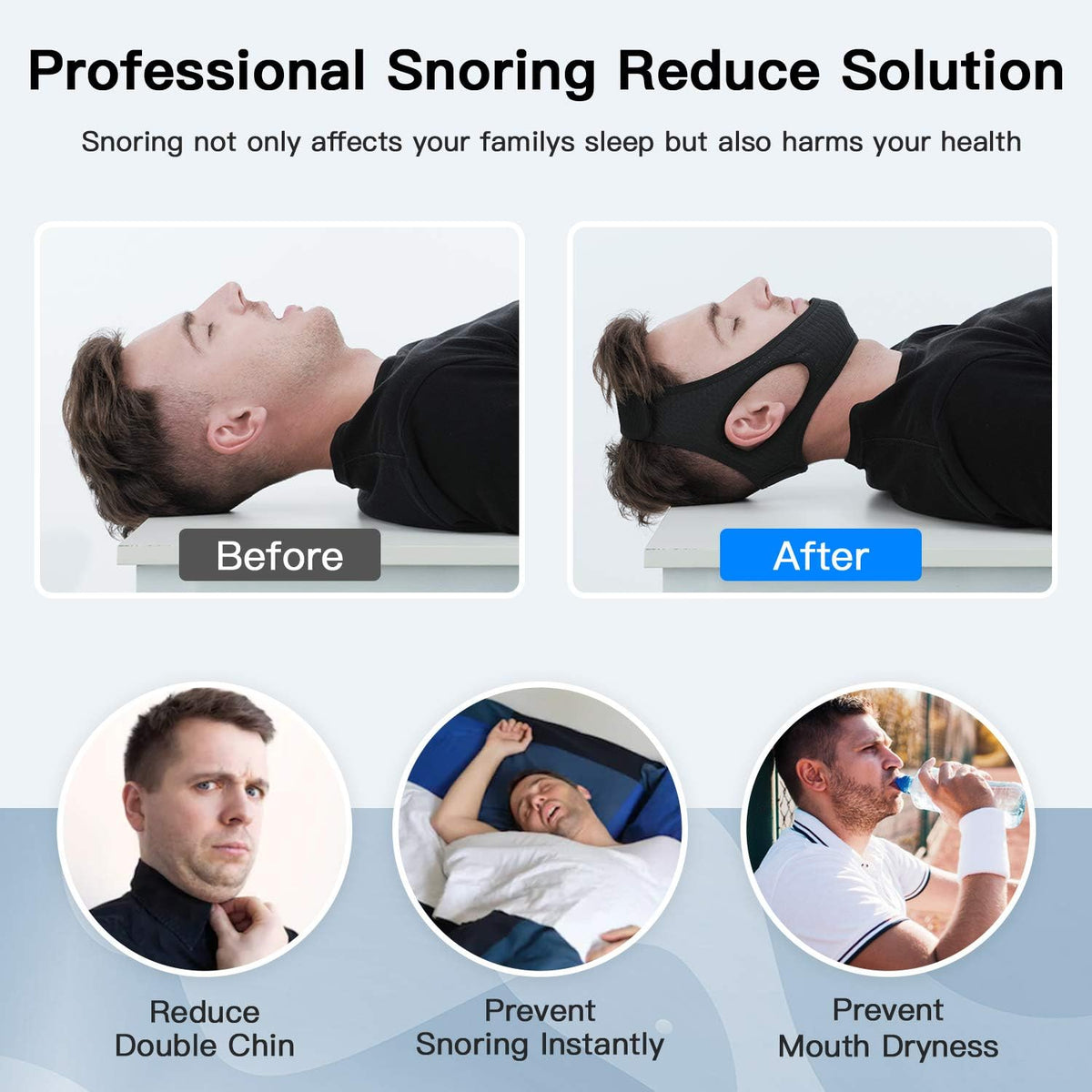 Brehn | Anti-Snore Chin Strap for Sleep Apnea