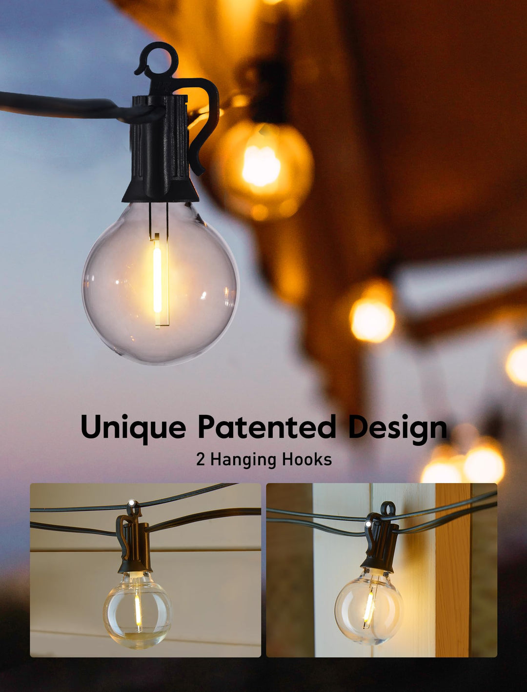 Outdoor G40 LED String Lights – Shatterproof