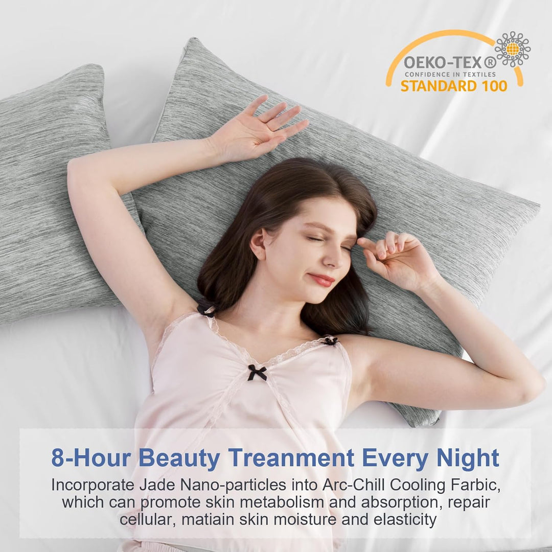 Revolutionary Gray Cooling Pillowcases Set of 2 –  Pro Q-Max 0.4 | Kalsten