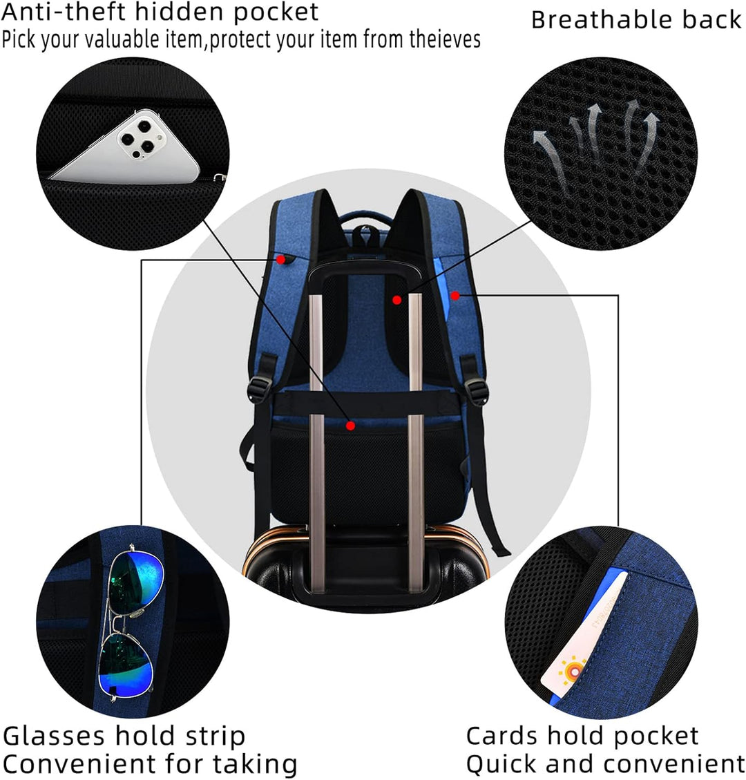 Water-Resistant Travel Laptop Backpack with USB Port & Organised Storage | Kalsten
