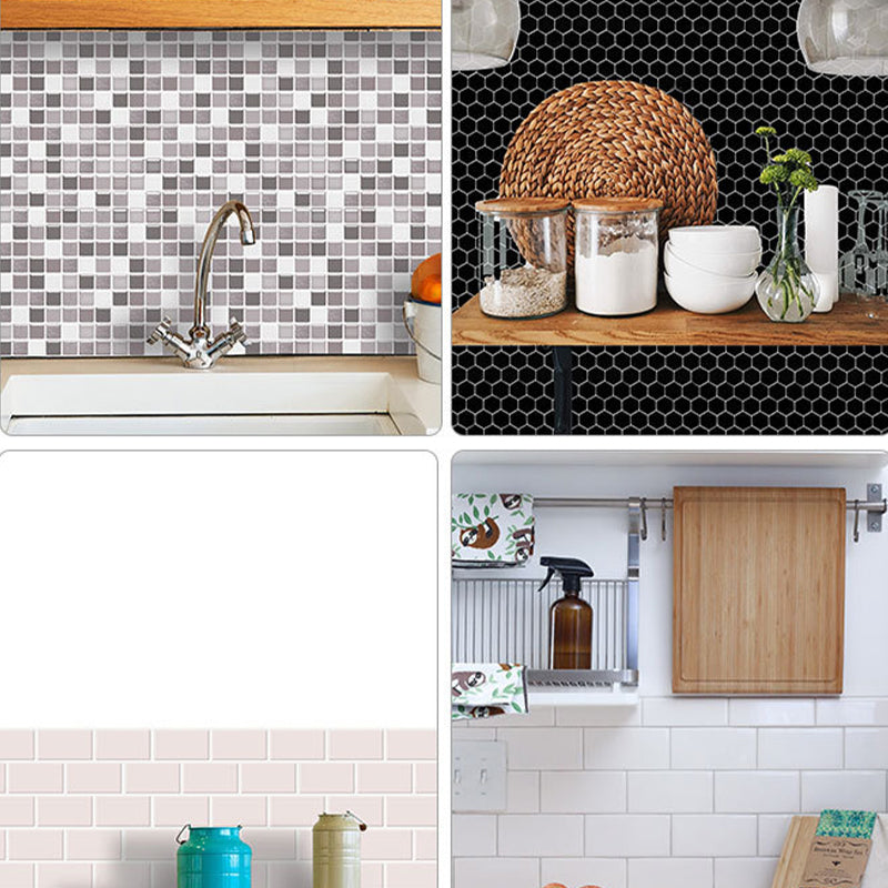Kalsten | Plastic Peel & Stick Mosaic Tile Waterproof Peel & Stick Mosaic Tile with Square Shape
