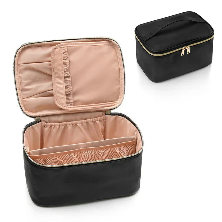 Skanto | Practical Makeup Organizer for Travel | With Compartments and Dividers
