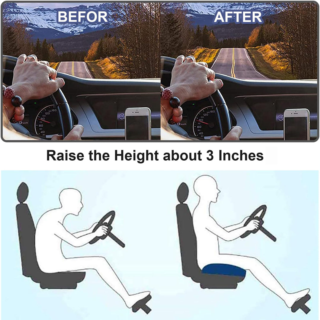ZitComfort Ergonomic Seat Booster Cushion for Car & Office – Better Sitting Height and Posture | Kalsten